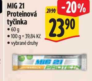 MIG 21 Proteinová tyčinka, 60 g