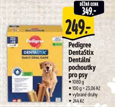 Pedigree Dentastix Dentální pochoutky pro psy, 1080 g
