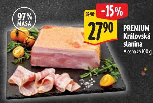 PREMIUM Královská slanina, cena za 100 g 