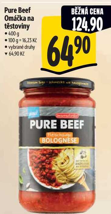 Pure Beef Omáčka na těstoviny, 400 g