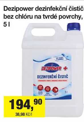 Dezipower dezinfekční čistič bez chlóru na tvrdé povrchy, 5 l