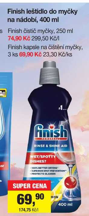 Finish leštidlo do myčky na nádobí, 400 ml