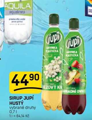 JUPÍ HUSTÝ vybrané druhy 0,7l