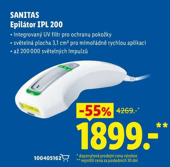 SANITAS Epilátor IPL 200 