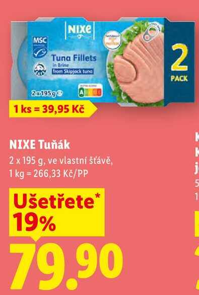 NIXE Tuňák, 2x 195 g