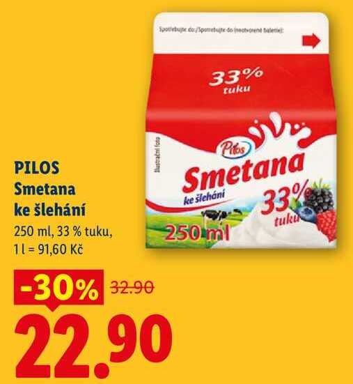 Pitos Smetana ke šlehání, 250 ml  v akci