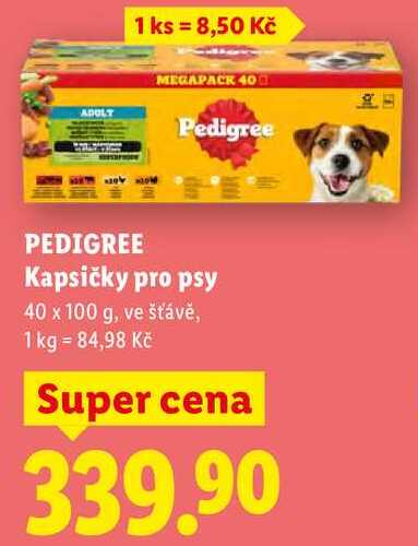 PEDIGREE Kapsičky pro psy, 40x 100 g