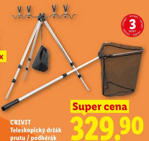 CRIVIT Teleskopický držák prutu/podběrák 