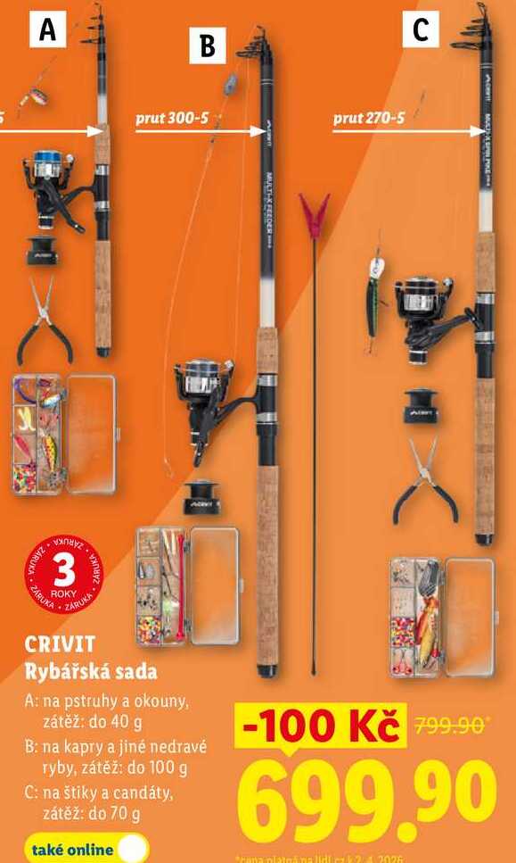 CRIVIT Rybářská sada