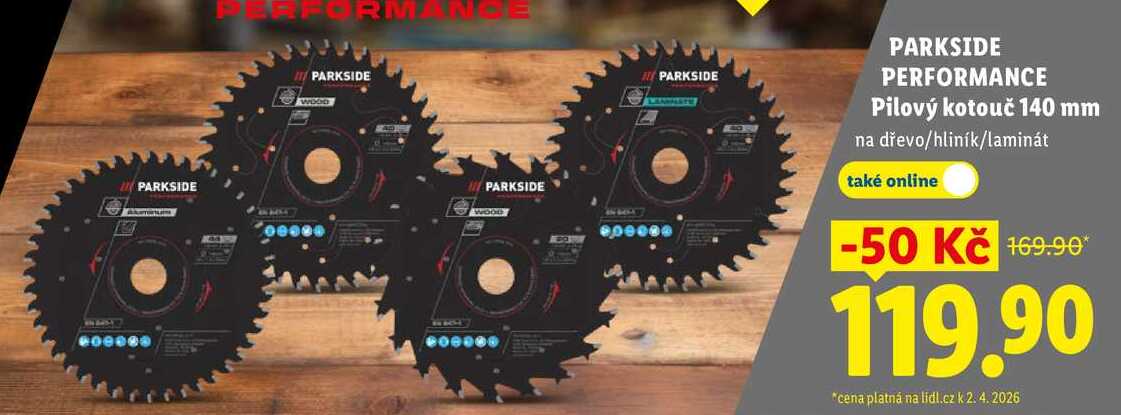 PARKSIDE PERFORMANCE Pilový kotouč 140 mm