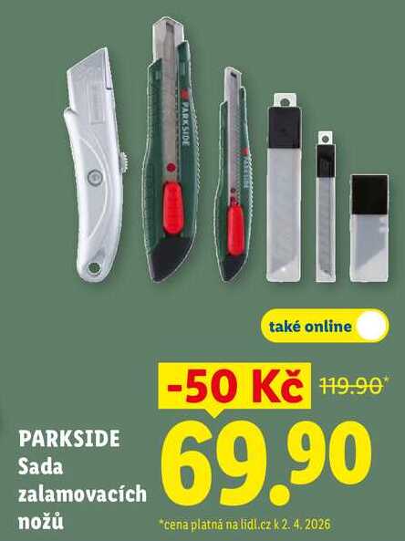 PARKSIDE Sada zalamovacích nožů 