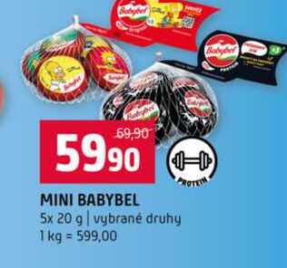 MINI BABYBEL 5x 20 g vybrané druhy 