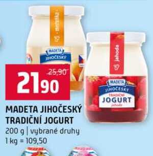 MADETA JIHOČESKÝ TRADIČNÍ JOGURT 200 g vybrané druhy 