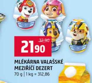 MLÉKÁRNA VALAŠSKÉ MEZIŘÍČÍ DEZERT 70 g