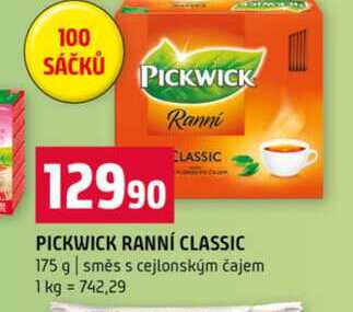 PICKWICK RANNÍ CLASSIC 175 g směs s cejlonským čajem