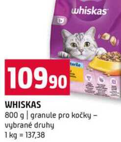 WHISKAS 800 g granule pro kočky vybrané druhy