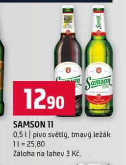 Samson 0,5l pivo světlý, tmavý ležák