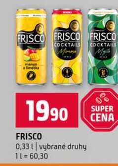 FRISCO 0,33l vybrané druhy 