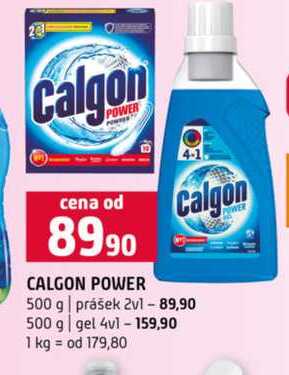 CALGON POWER 4-1 Calgon 500 g prášek 2v1 500 g gel 4vl 