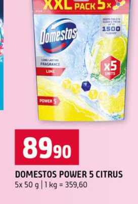 DOMESTOS POWER 5 CITRUS 5x 50 g 
