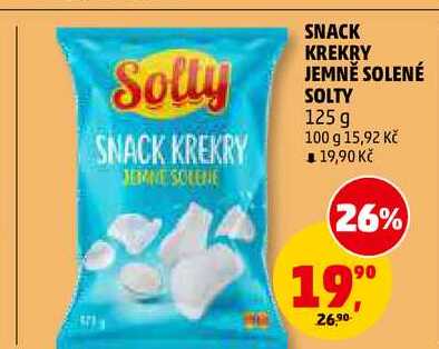 SNACK KREKRY JEMNĚ SOLENÉ SOLTY, 125 g