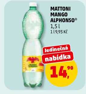 MATTONI MANGO ALPHONSO, 1,5 l