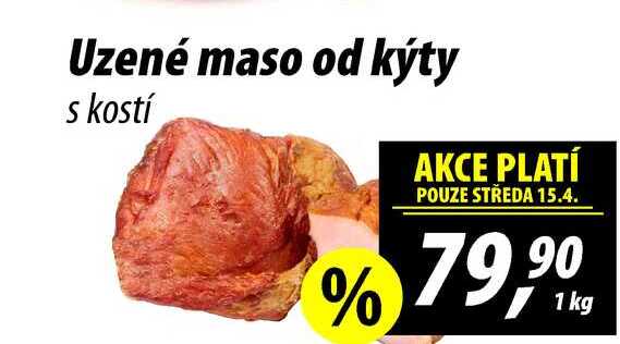 Uzené maso od kýty s kostí, 1 kg 