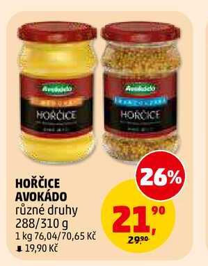 HOŘČICE AVOKÁDO, 288 g