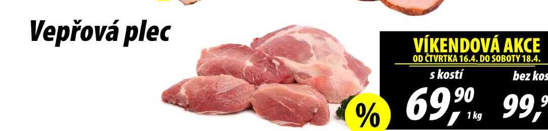 Vepřová plec s kostí, 1 kg