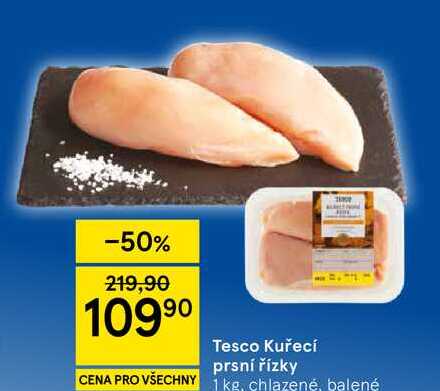 Tesco Kuřecí prsní řízky, 1 kg 