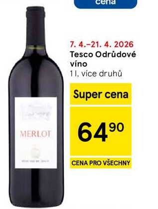 Tesco Odrůdové víno, 1 l, více druhů 