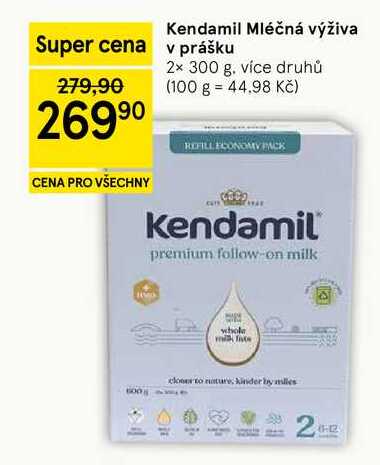 Kendamil Mléčná výživa v prášku, 2x 300 g  