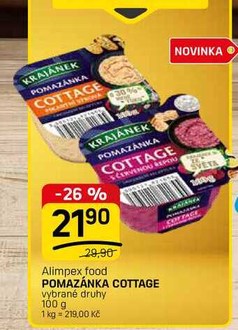 POMAZÁNKA COTTAGE vybrané druhy 100 g 