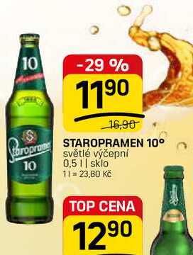 STAROPRAMEN 10° světlé výčepní 0,5l  v akci