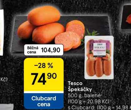 Tesco Špekáčky, 500 g