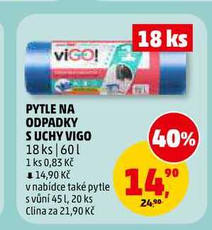 PYTLE NA ODPADKY SUCHY VIGO, 18 ks