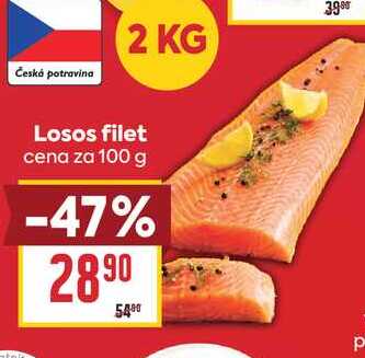 Losos filet cena za 100 g  