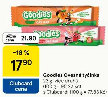 Goodies Ovesná tyčinka, 23 g 