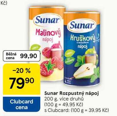 Sunar Rozpustný nápoj, 200 g, více druhů