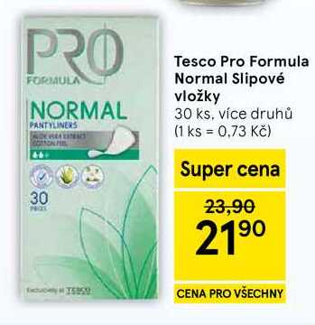 Tesco Pro Formula Normal Slipové vložky, 30 ks, více druhů 