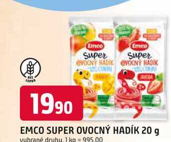 EMCO SUPER OVOCNÝ HADÍK 20 g 