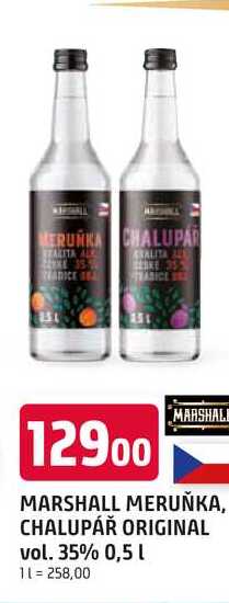 MARSHALL MERUŇKA, CHALUPÁŘ ORIGINAL vol. 35% 0,5l