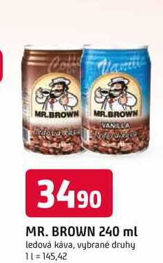 MR. BROWN 240 ml ledová káva