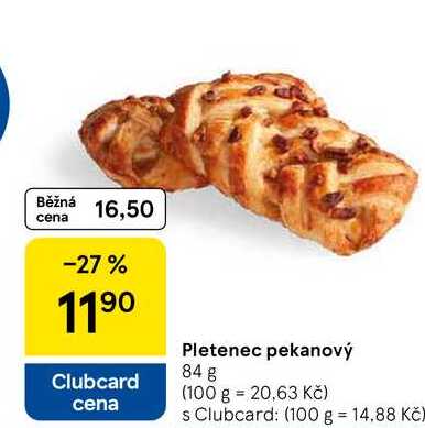 Pletenec pekanový, 84 g  