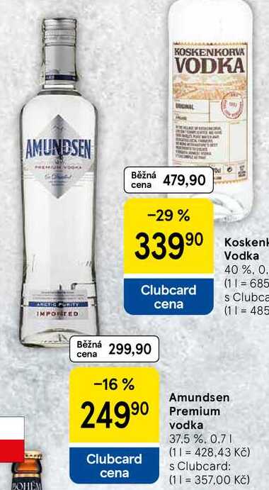 Amundsen Premium vodka 37.5 %, 0.7 l