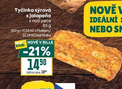 Tyčinka sýrová sj alapeño z naší pece 100 g