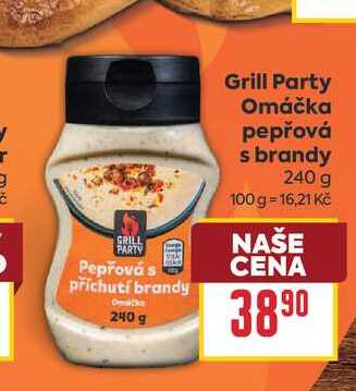Grill Party Omáčka pepřová s brandy 240 g 