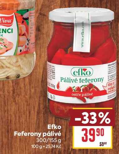 Efko Feferony pálivé 300/155 g 