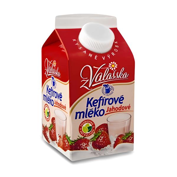 Mlékárna ValMez Kefírové mléko nízkotučné jahodové