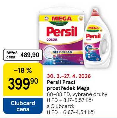 Persil Prací prostředek Mega, 60-88 PD, vybrané druhy 